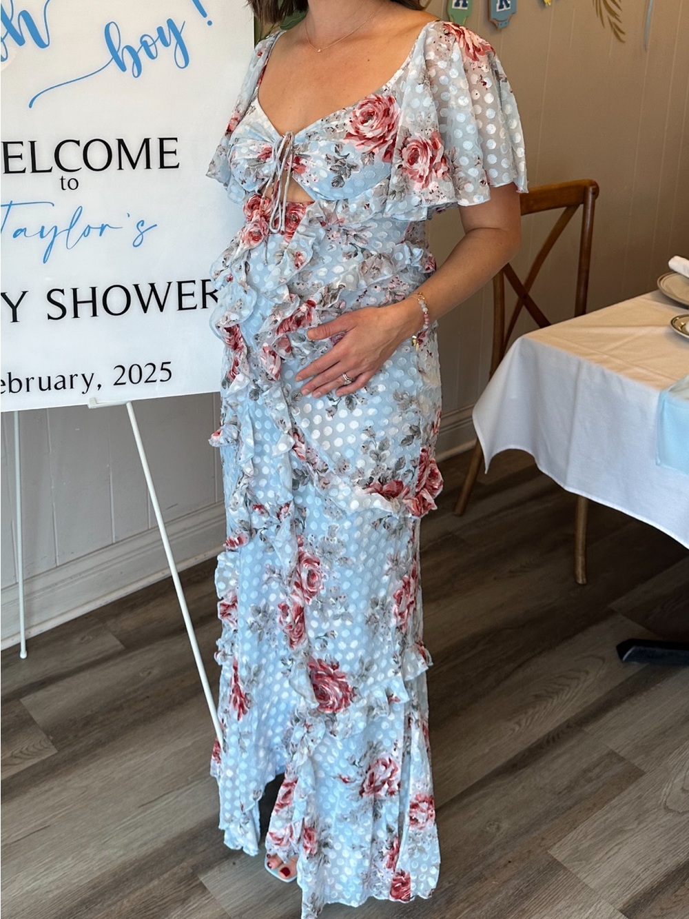 ASOS design flutter sleeve ruffle maxi dress - Picture 5 of 5